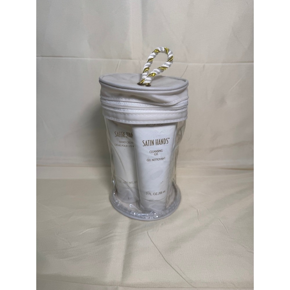 Mary Kay Satin Hands Pampering Set 4-Piece Hand Care Kit White Case Vintage NEW
